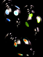 Black Colorful Dotted Glass Bubble Carb Cap