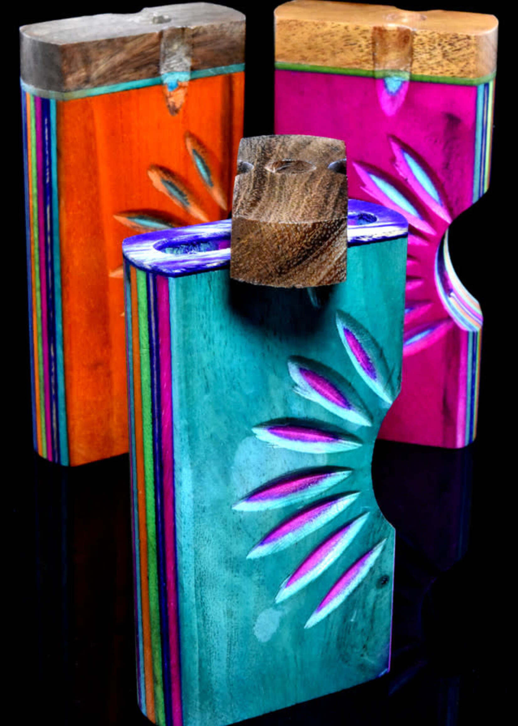 Large Multicolor Striped Side Cut Flower Dugout