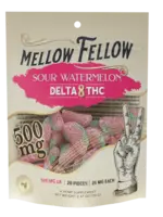 Mellow Fellow - Edibles - 500mg - Delta 8 - Sour Watermelon - 20 Ct