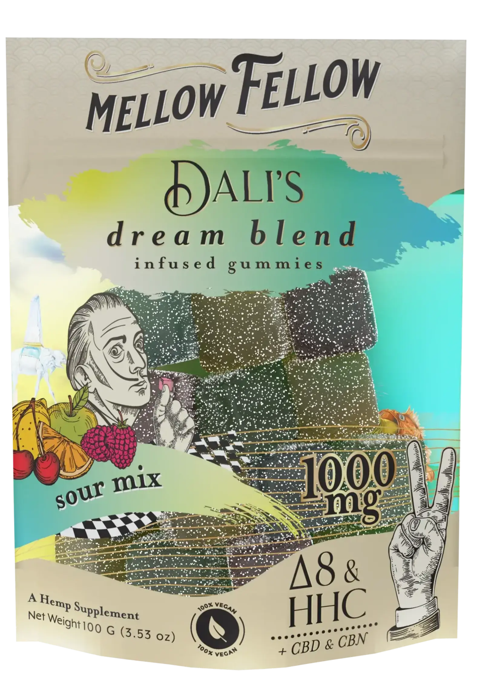 Mellow Fellow Mellow Fellow - M-Fusion - 1000mg - Dali's Dream - Sour Punch - 20 Ct