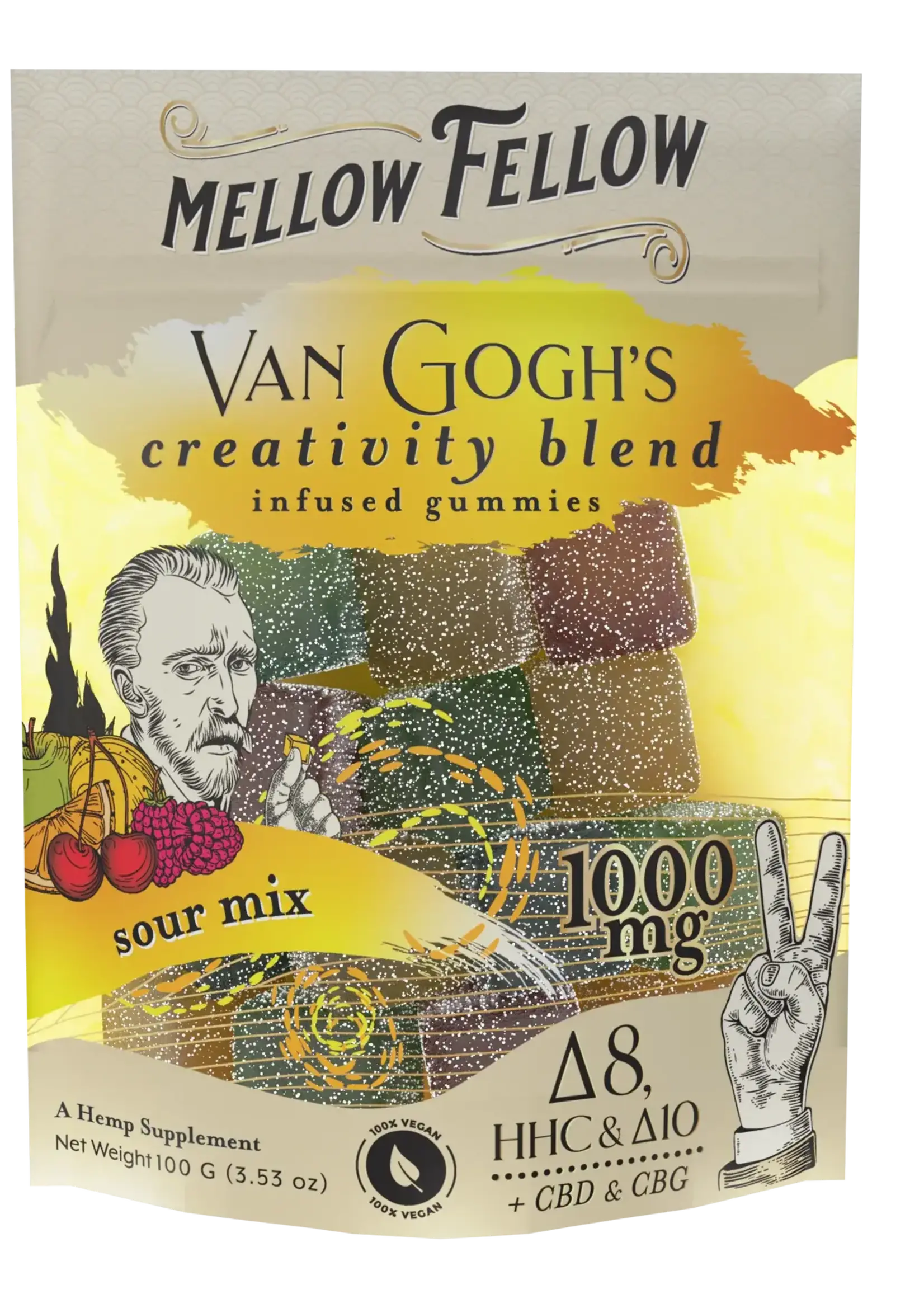 Mellow Fellow Mellow Fellow - M-Fusion - 1000mg - Van Gogh's Creativity - Sour Punch - 20 Ct