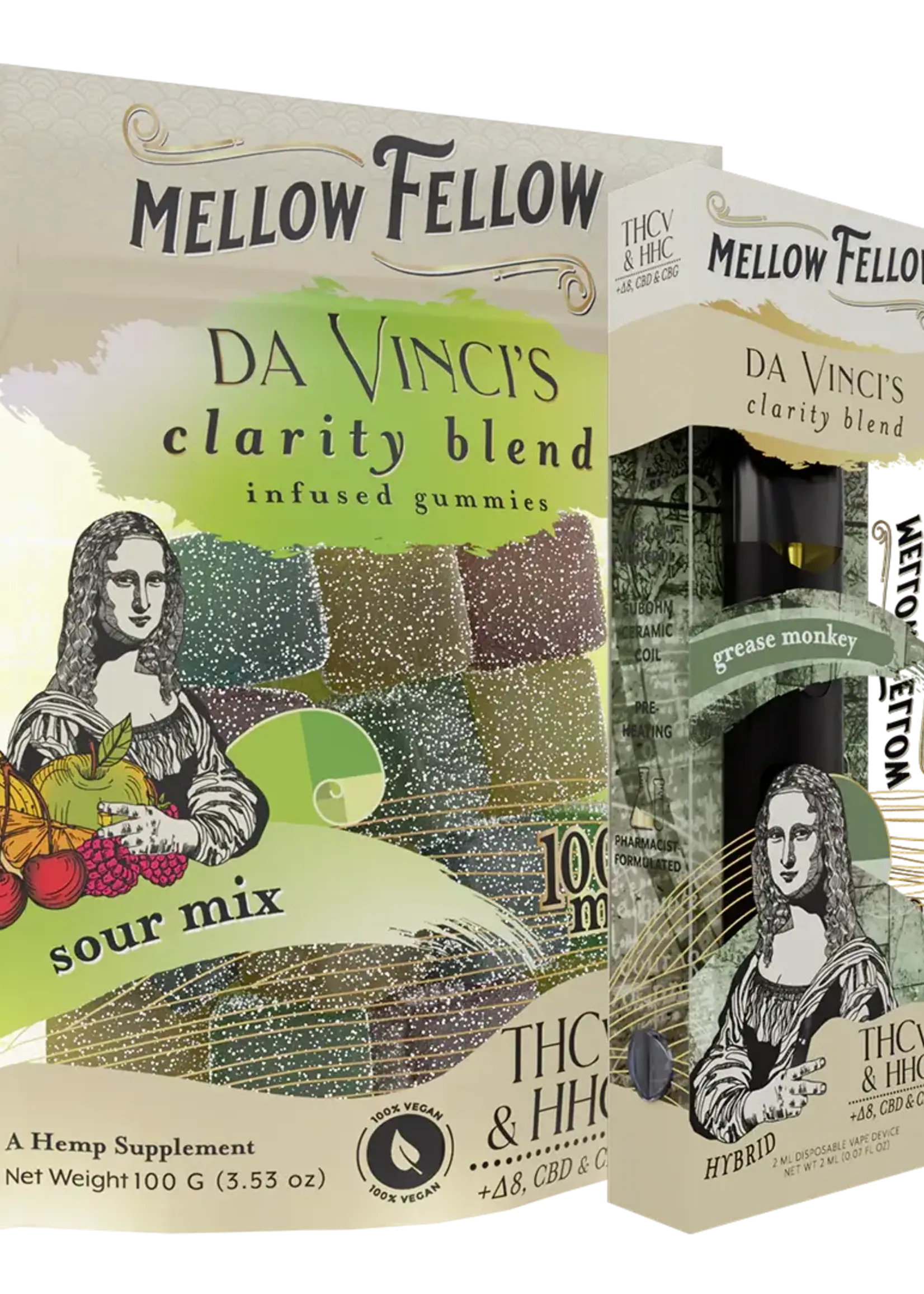 Mellow Fellow Mellow Fellow - M-Fusion - 1000mg - Da Vinci's Clarity - Sour Punch - 20 Ct
