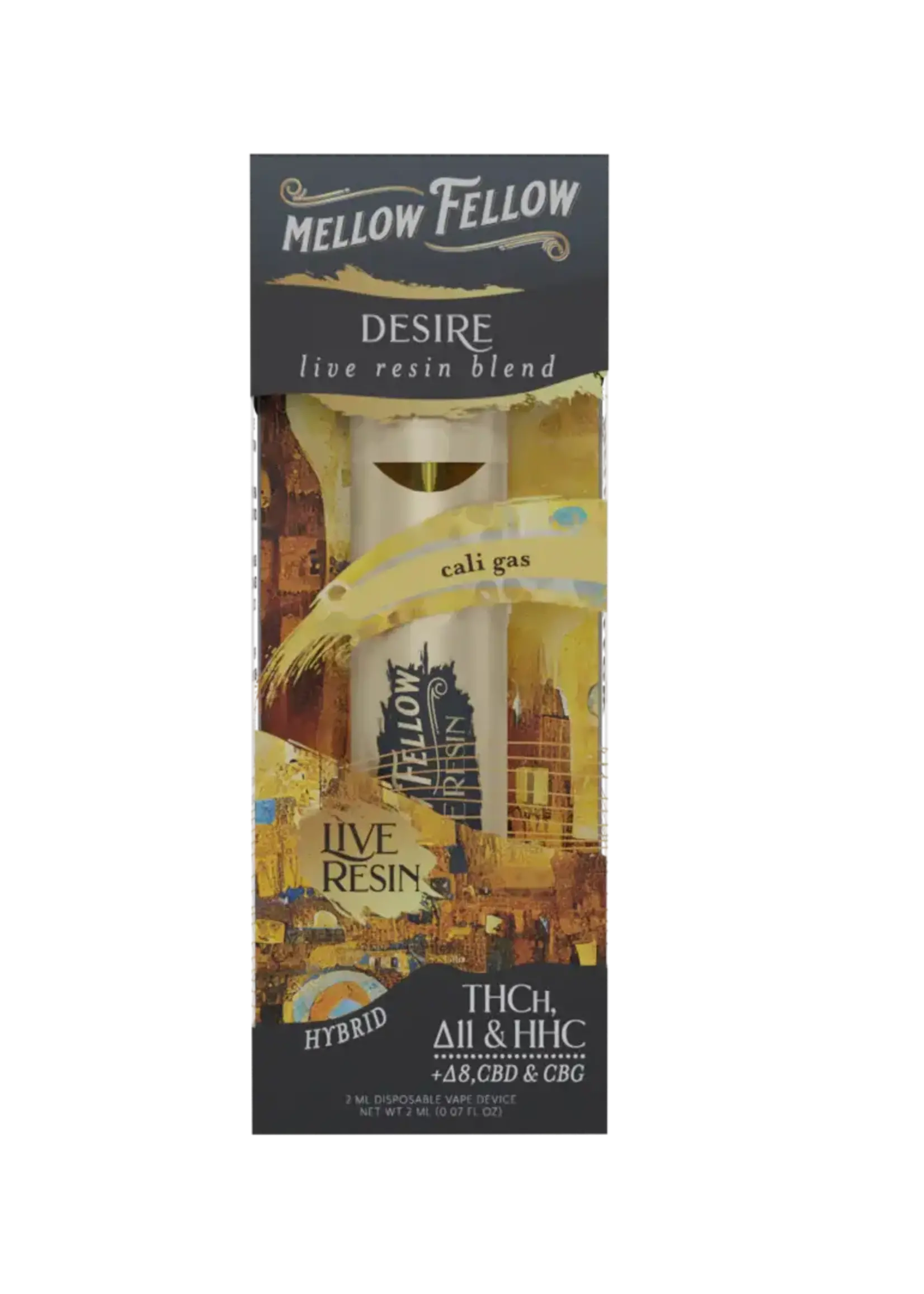 Mellow Fellow Mellow Fellow Live Resin Desire Blend 2ml Disposable Vape Cali Gas Hybrid