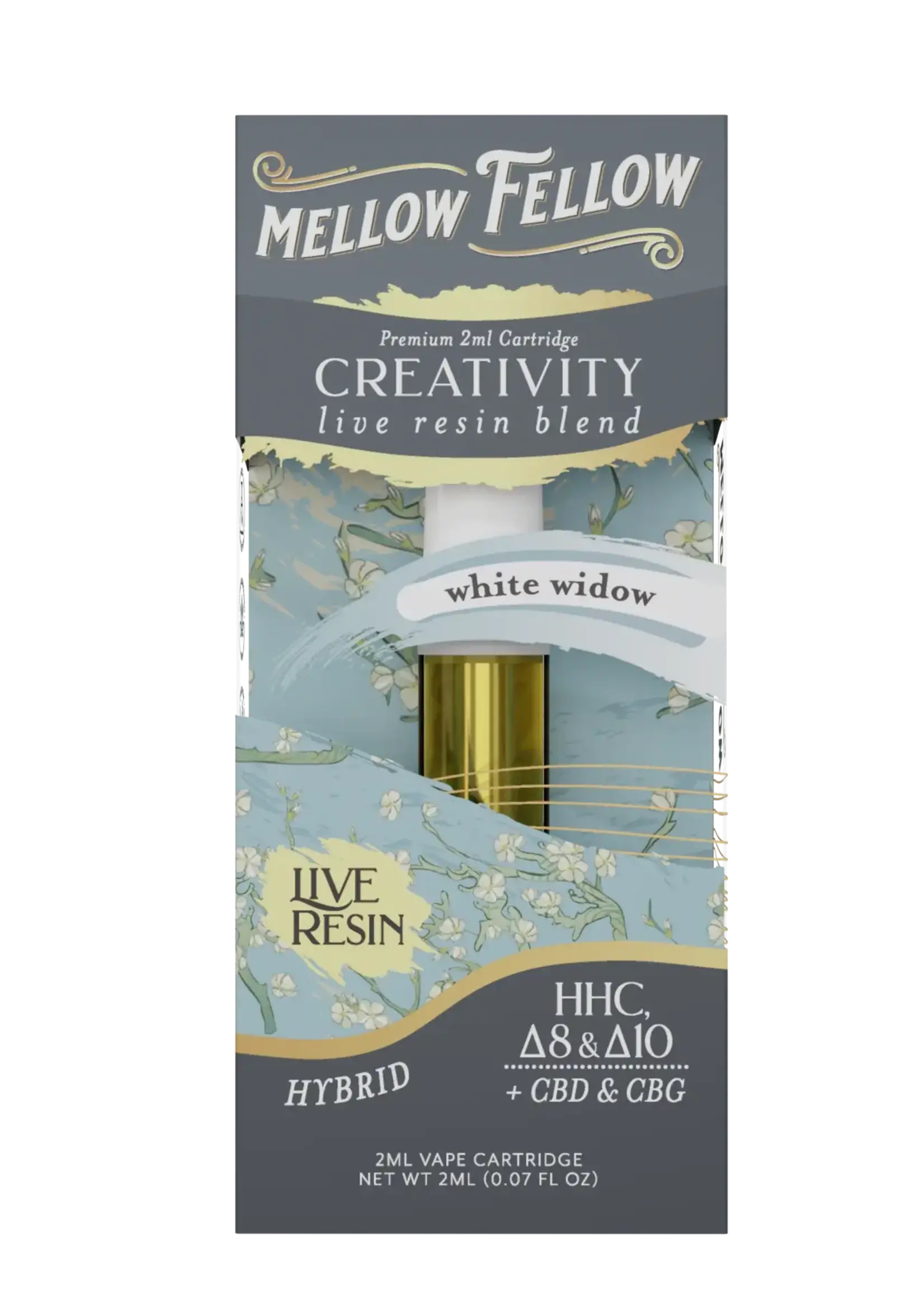 Mellow Fellow Mellow Fellow Live Resin Creativity Blend 2ml Cartridge White Widow Hybrid