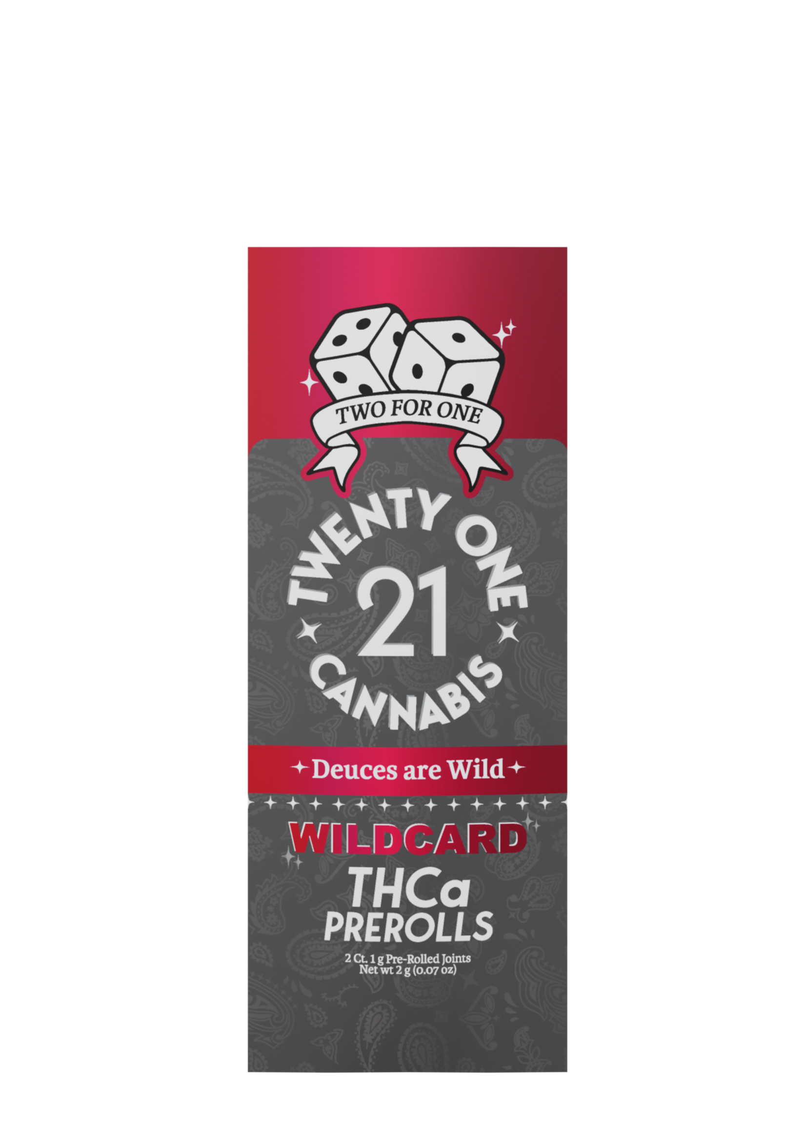Twenty One Twenty One Cannabis Pre Rolls 1g  THCa  Wildcard 2 Ct