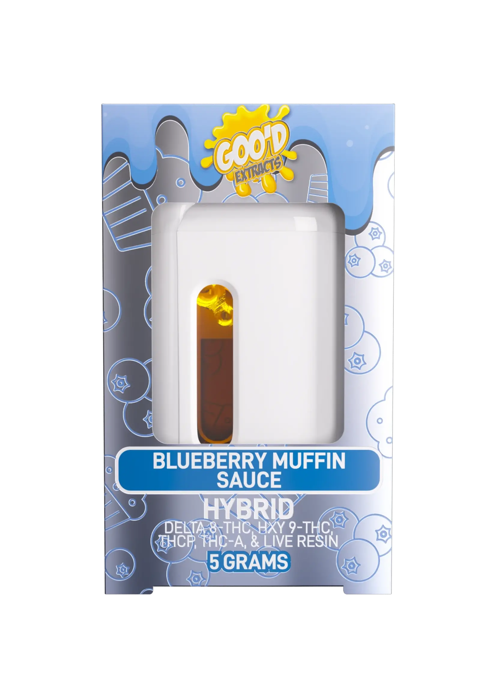 Goo'd Goo’d Extracts Disposable Vape 5g Blend Blueberry Muffin Sauce Hybrid
