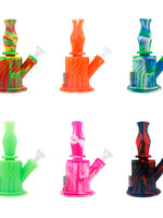 3 In 1 Silicone Water Pipe 7"