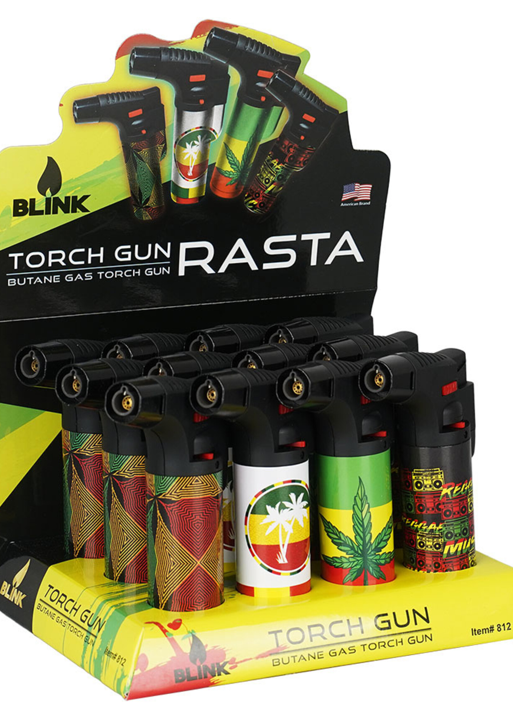 Blink Blink Torch Gun Lighter Rasta