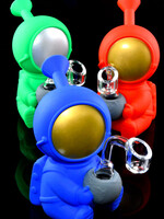 Small Colorful Silicone Spaceman Dab Rig