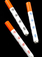 Large Leaf Design Metal Cigarette Bat