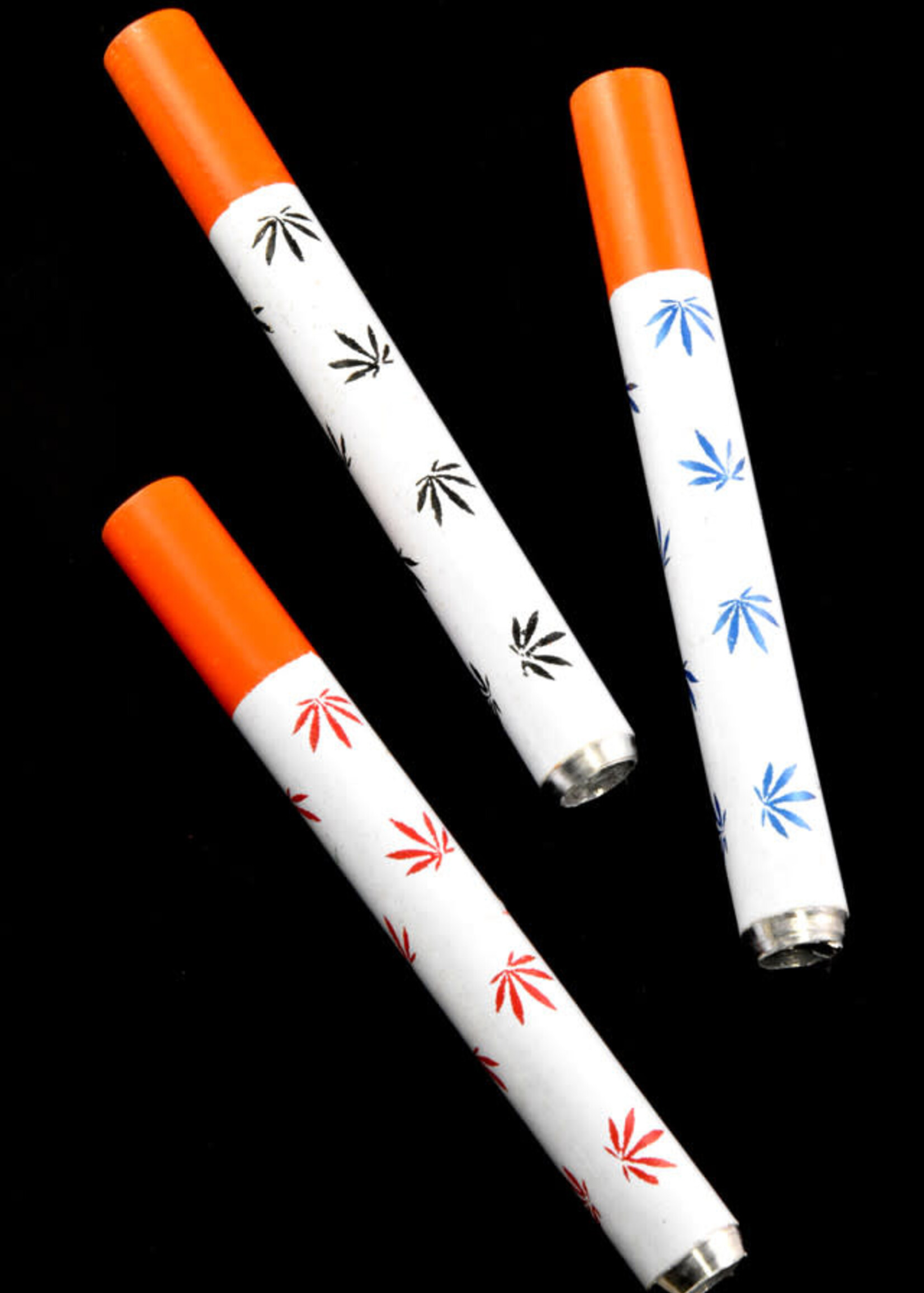 Large Leaf Design Metal Cigarette Bat