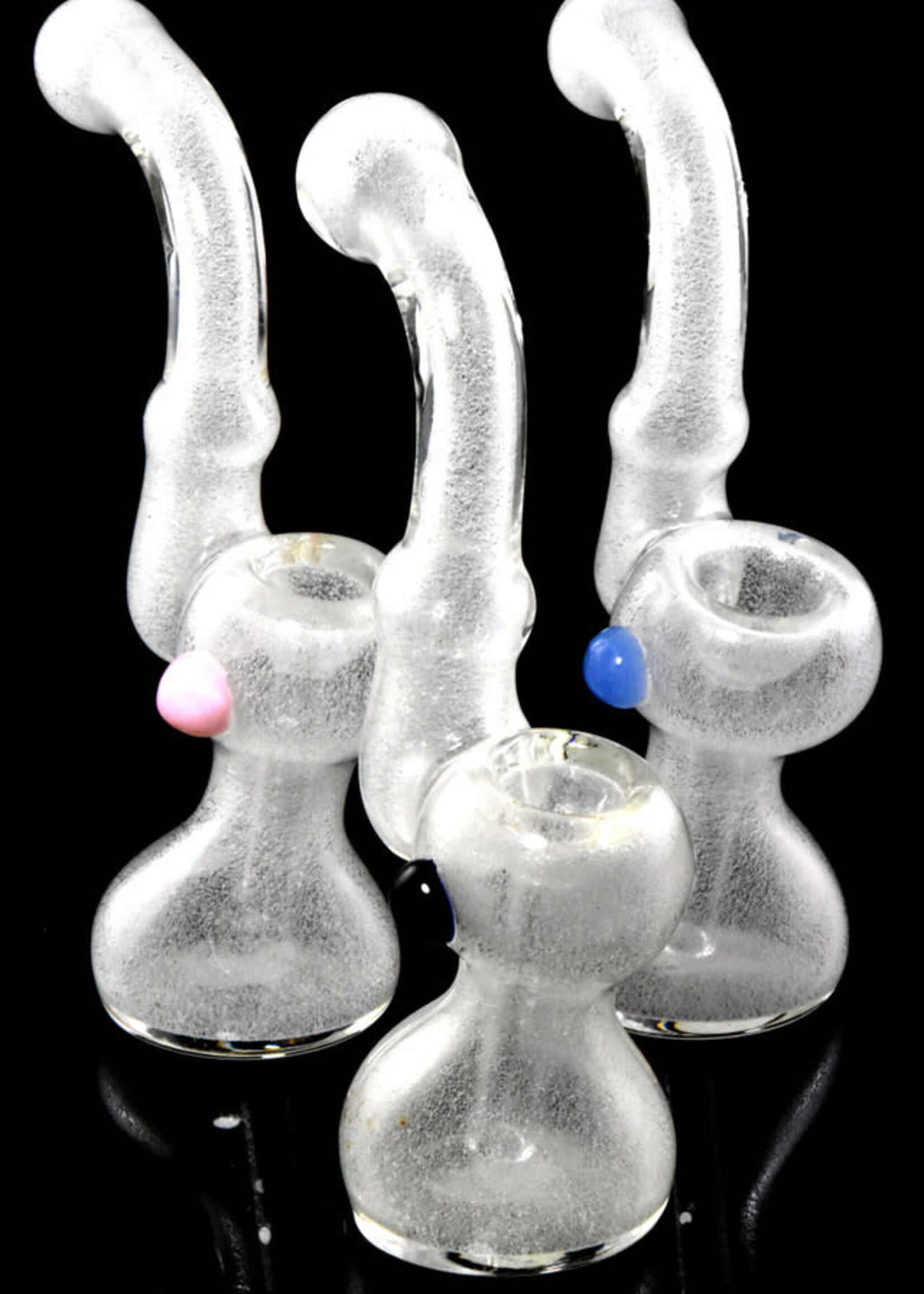 Small Glow in the Dark Frit Glass Sherlock Bubbler