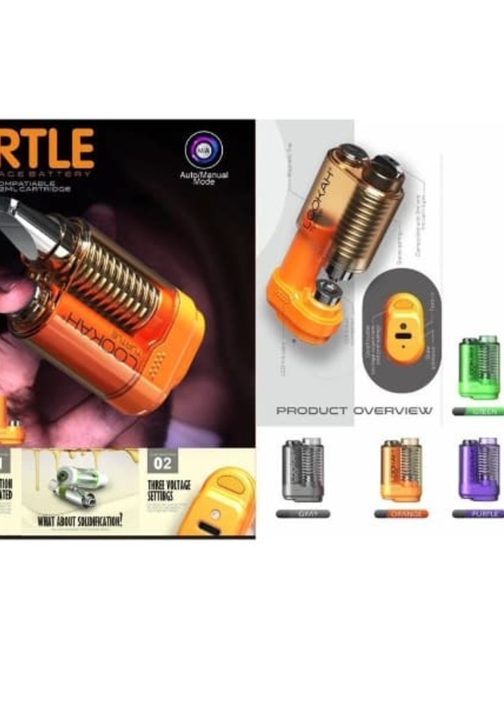 Lookah Lookah Turtle 510 Vape Battery Gray
