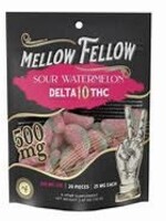 Mellow Fellow Mellow Fellow Gummies 500mg Delta 10 Sour Watermelon 20 Ct