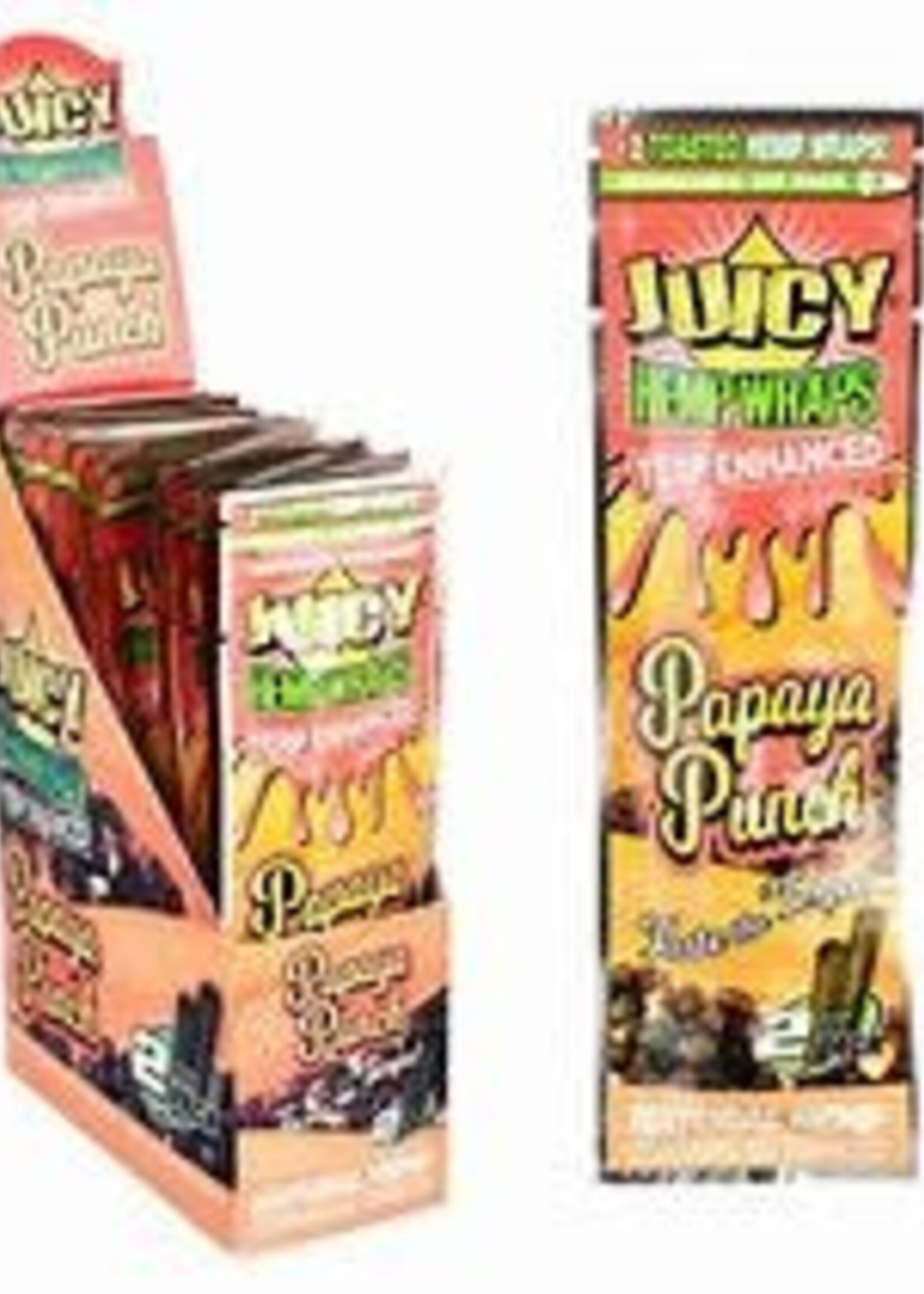 Juicy Jay Juicy Terp Enhanced Hemp Wraps - 2pk Papaya Punch