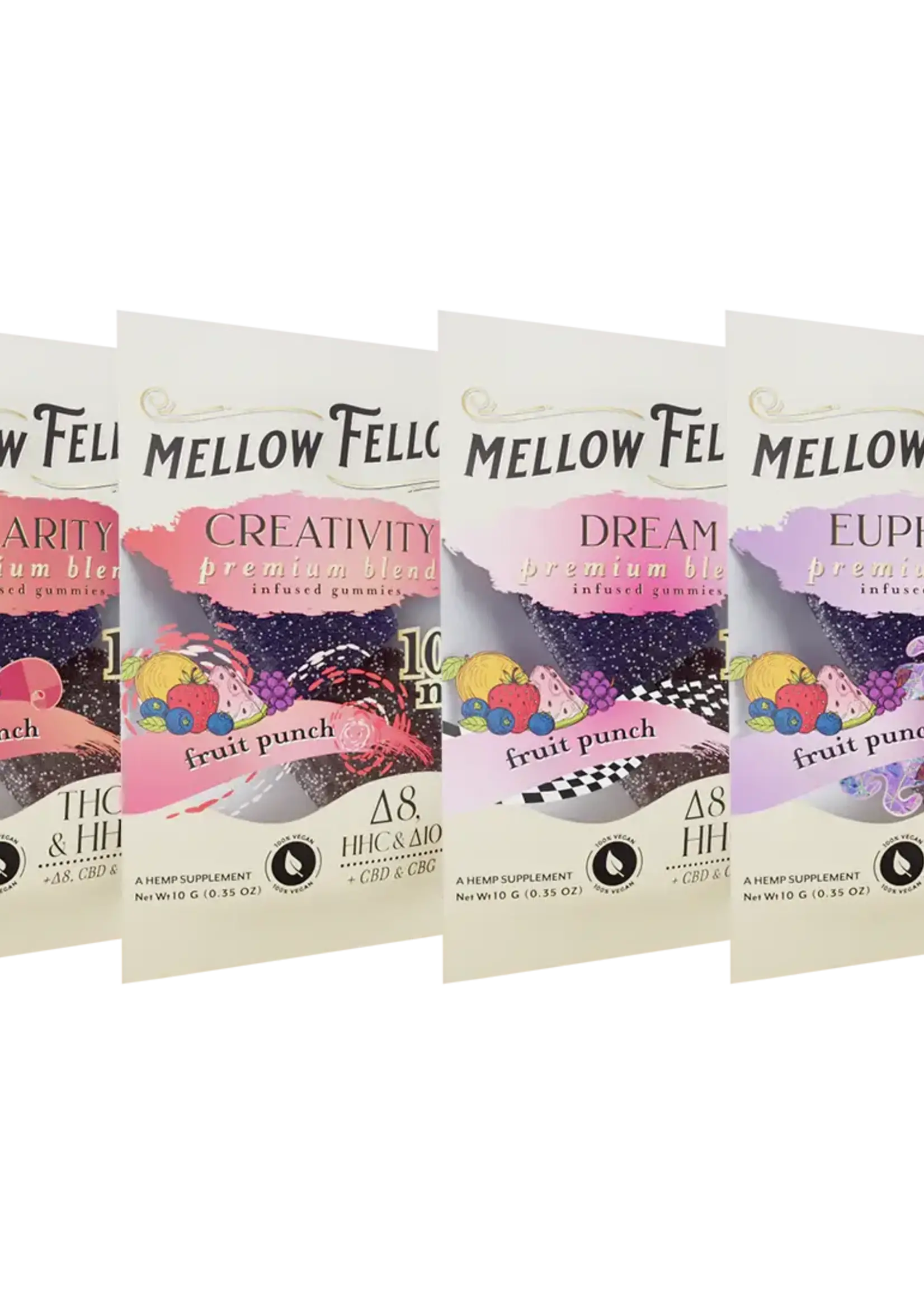 Mellow Fellow Mellow Fellow - M-Fusions Bag - 1000mg - Euphoria Blend - Fruit Punch - 20 Ct
