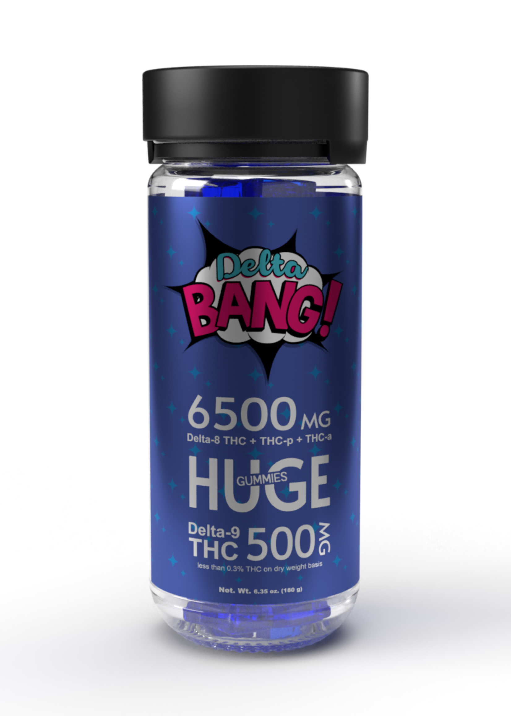 Delta Bang Delta Bang THCA Infused Gummy Blend – 6,500mg – Blue Razz (20 Count)