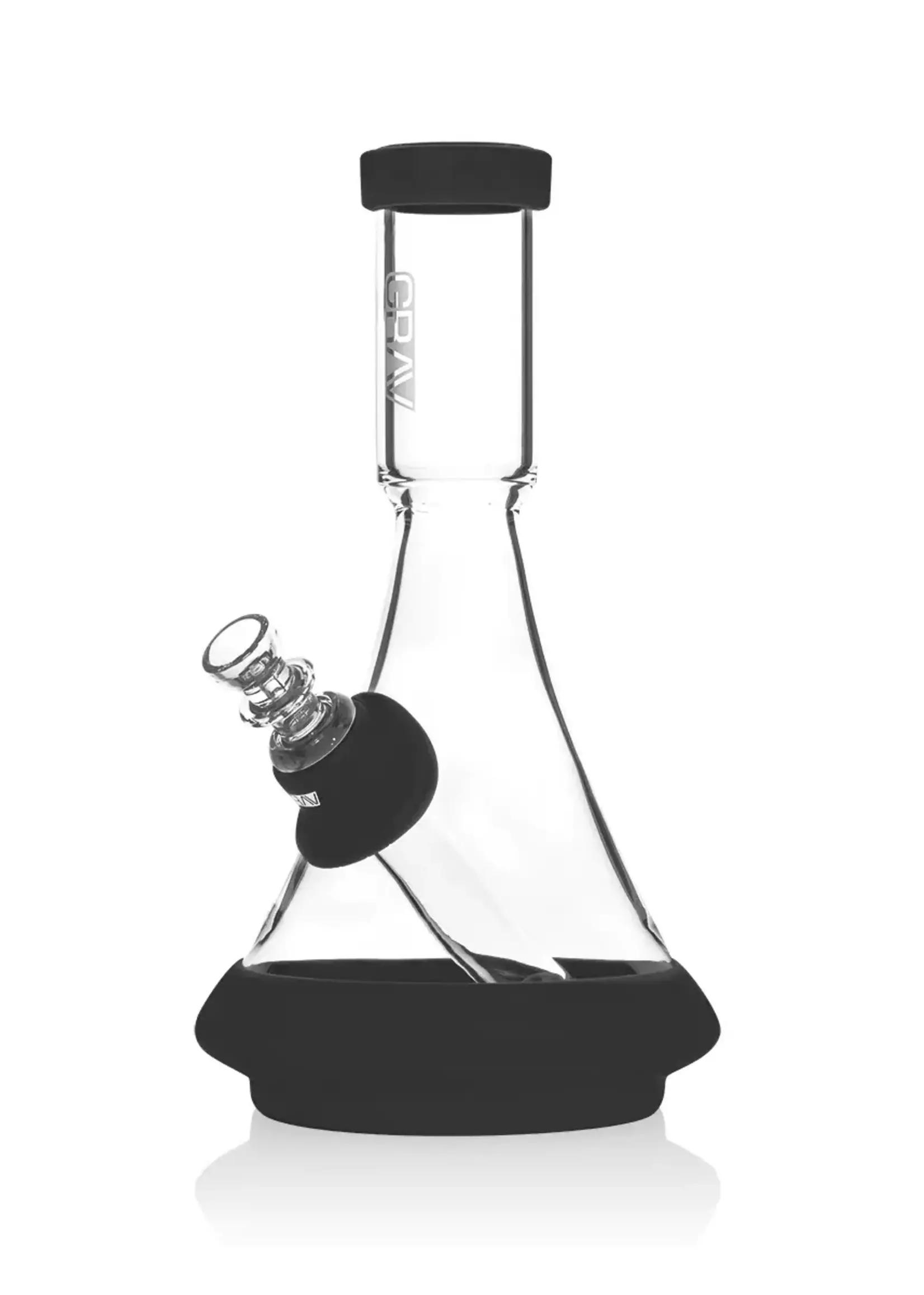 Grav GRAV DECO BEAKER IN SILICONE CLEAR AND BLACK