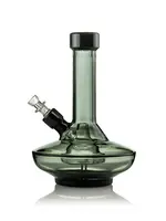 Grav GRAV SMALL WIDE BASE WATER PIPE IN SMOKE WITH BLACK ACCENTS
