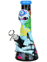 Pulsar Pulsar Artist Series Glow Beaker Water Pipe Psychedelic Alien