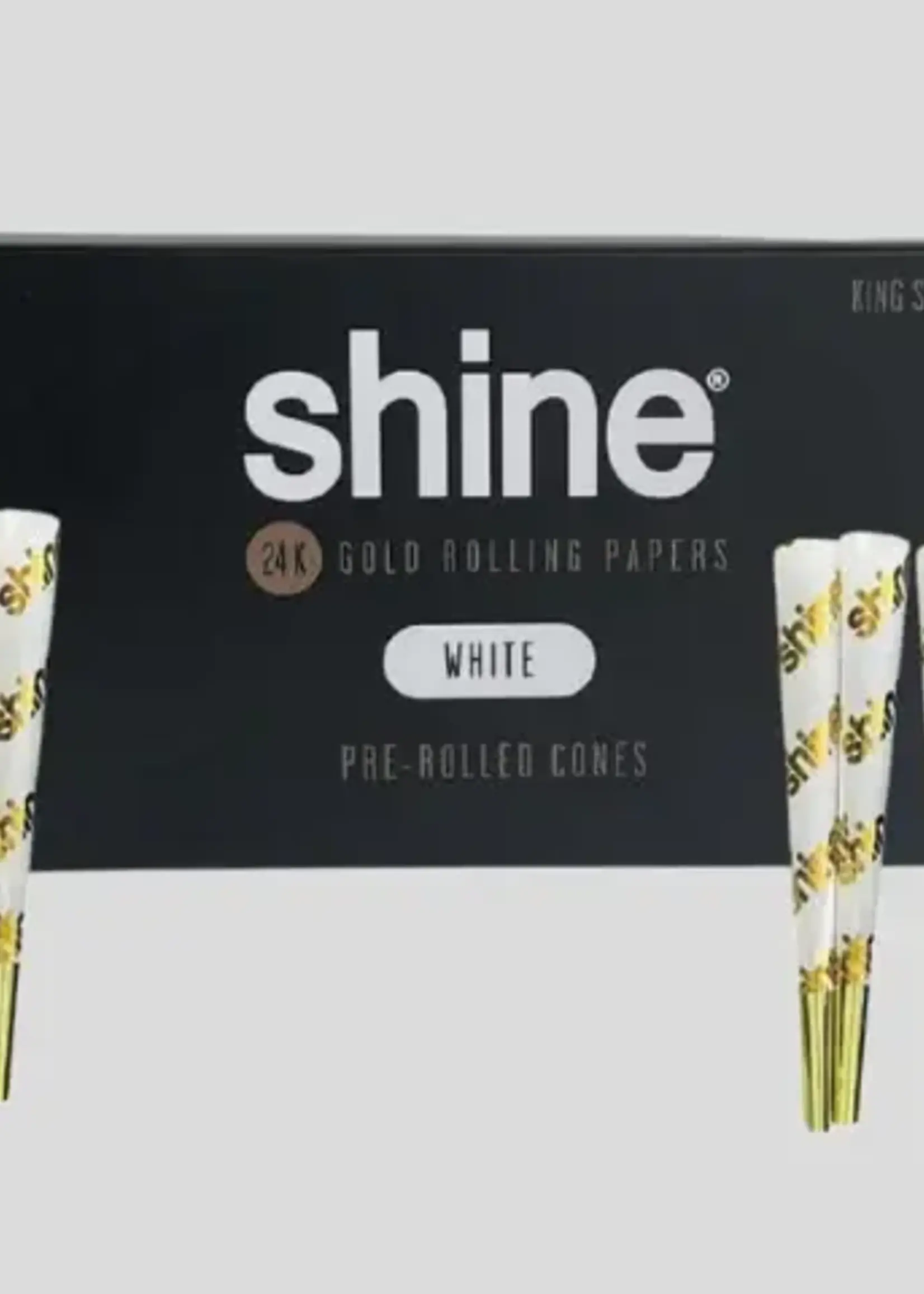 Shine Shine King Size White 24K Gold Pre Rolled Cones 10PK