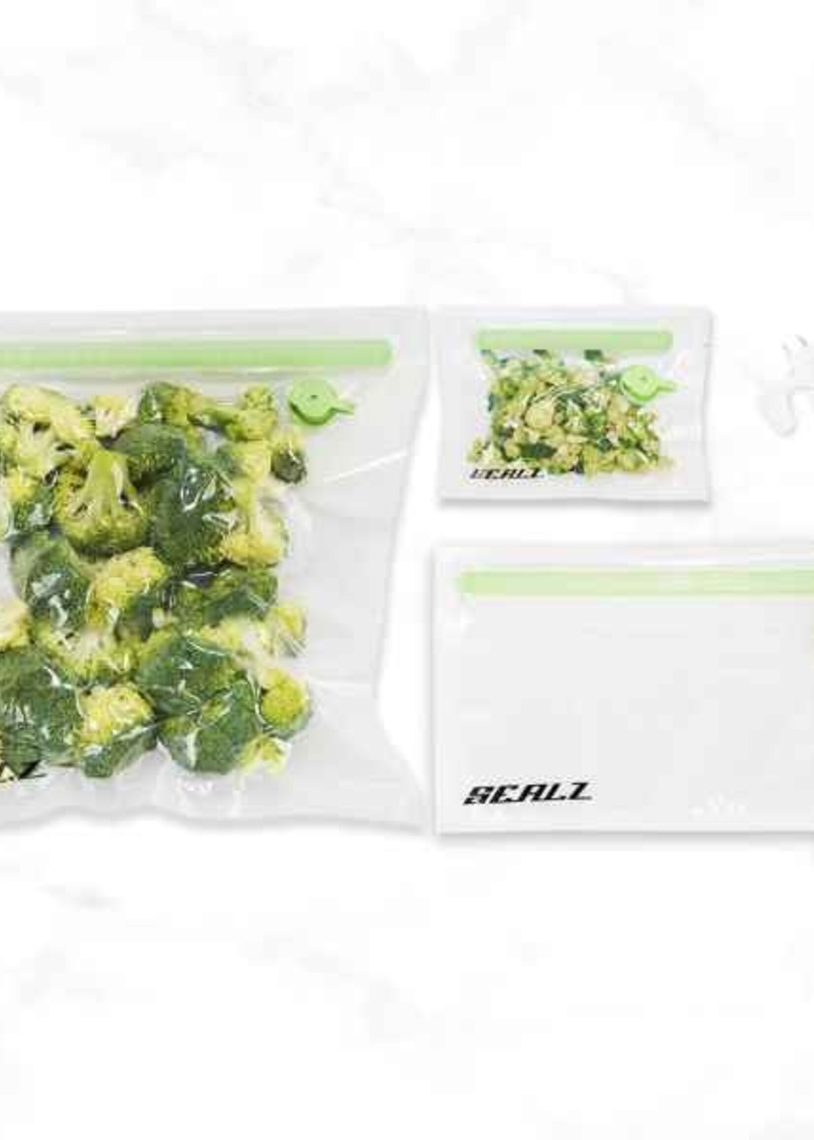 Sealz Sealz Reusable Vacuum Powered Pouches Green