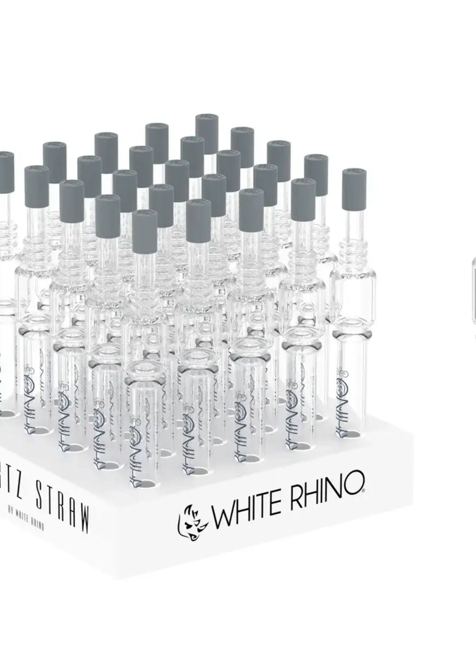 White Rhino White Rhino Quartz Glass Dab Straw V3