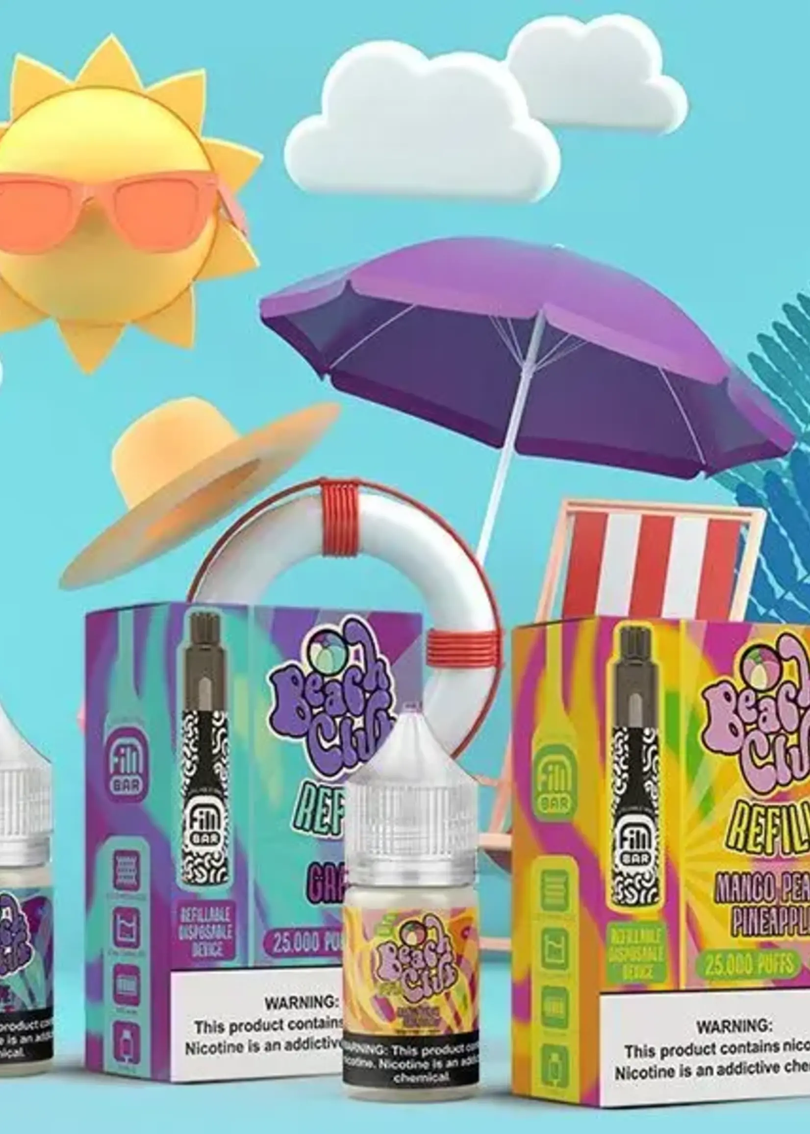 Beach Club Beach Club Fill Bar Mango Peach Pineapple 50mg Refillable Disposable Device