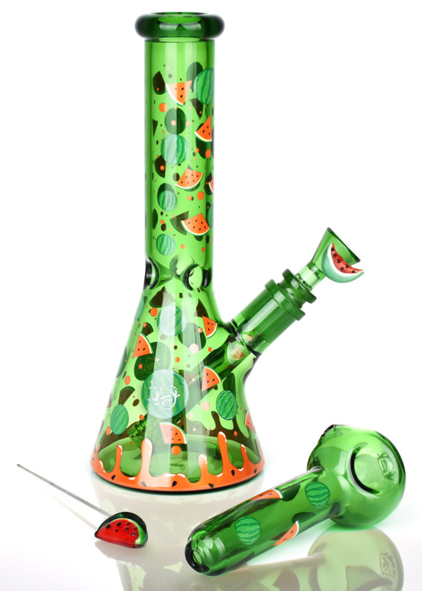 Pulsar Pulsar Fruit Series Watermelon Zkittles Glow Herb Pipe Duo