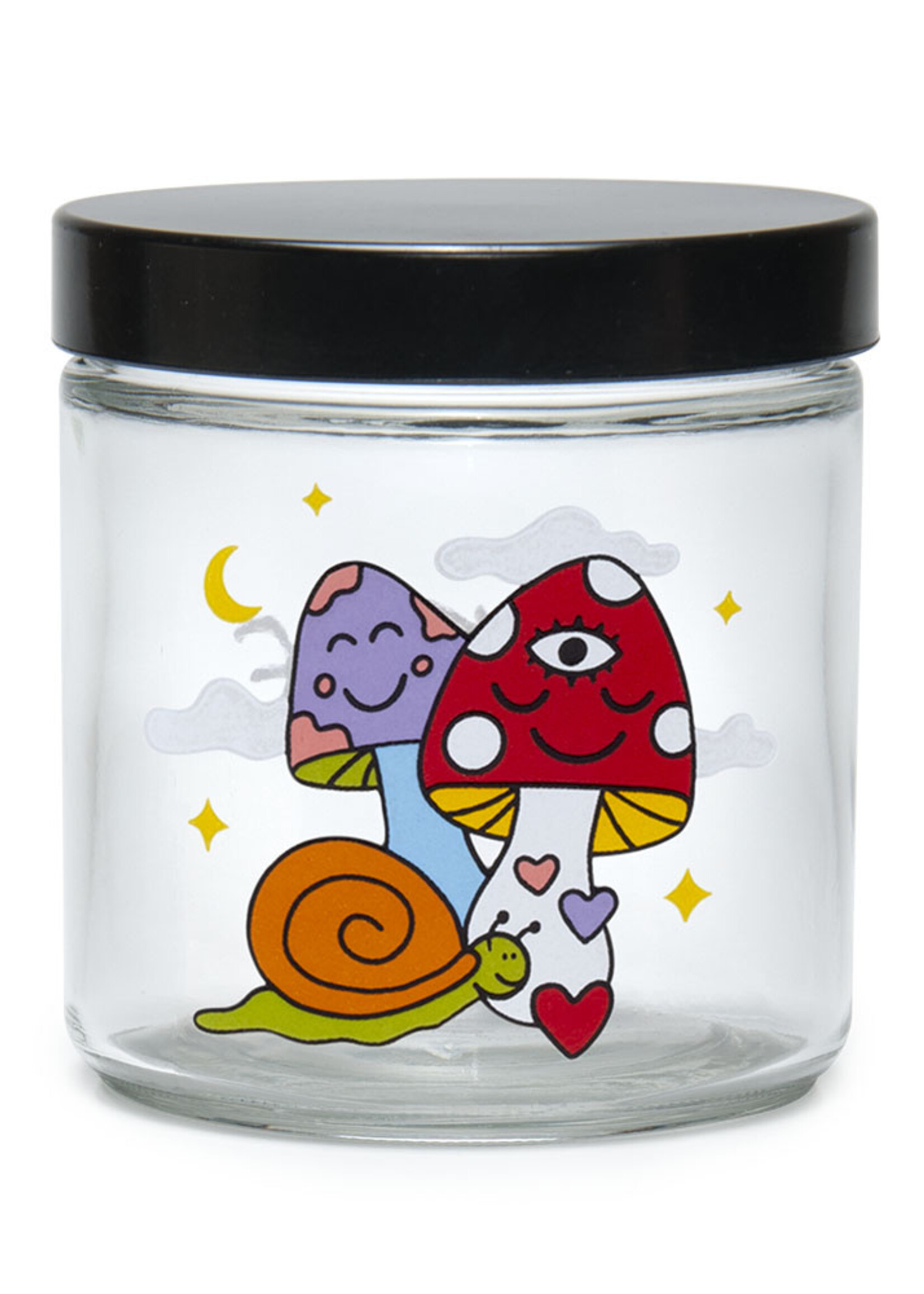 Pulsar Pulsar 420 Jars x Wokeface Clear Screw Top Woke Cosmic Mushroom