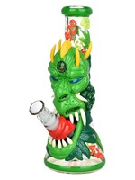 420 Dragon Glow In The Dark Beaker Water Pipe 10"