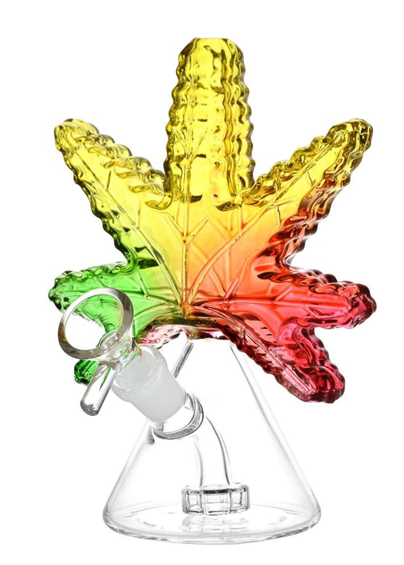 420 Leaf Glass Water Pipe 6.5"