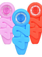 420 Silicone Hand Pipe 4" Assorted Colors