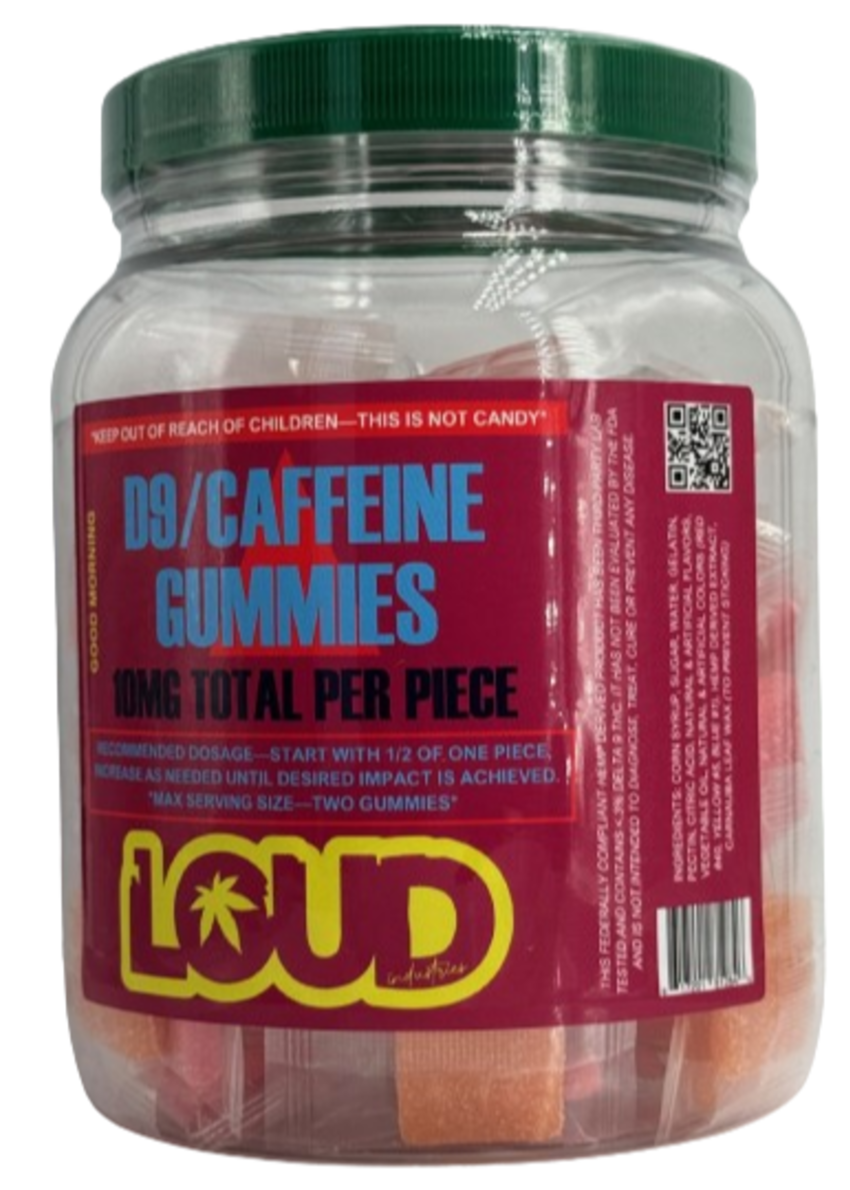 Loud Industries Loud D9/Caffeine Gummies 10mg Per Piece