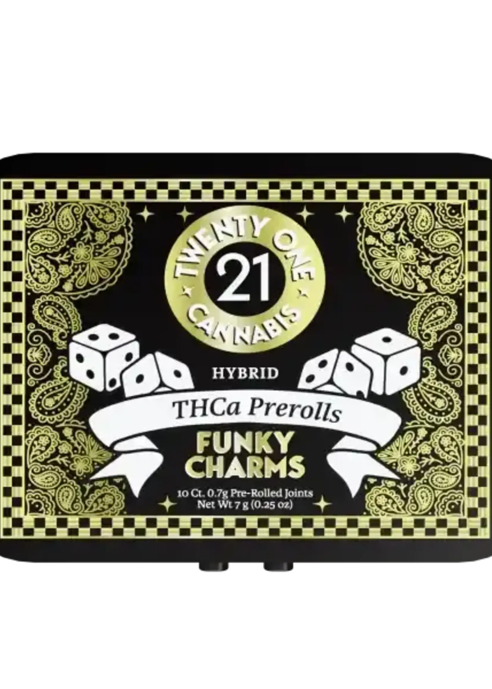 Twenty One Twenty One Pre Rolls 7g THCa Funky Farms 10 Ct Tin Hybrid