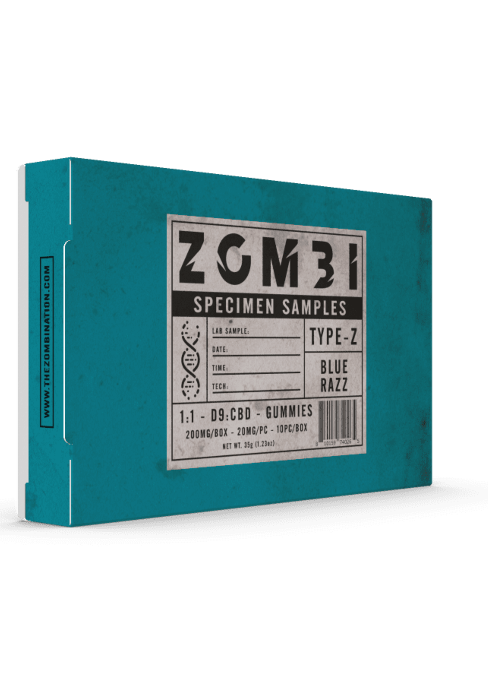 Zombi Zombi Edibles 200mg D9 Blue Razz 20mg Per Piece