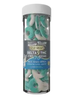 Mellow Fellow Mellow Fellow Live Resin Delta 9 + CBD 800mg 40mg Per Piece Blue Razz Rings