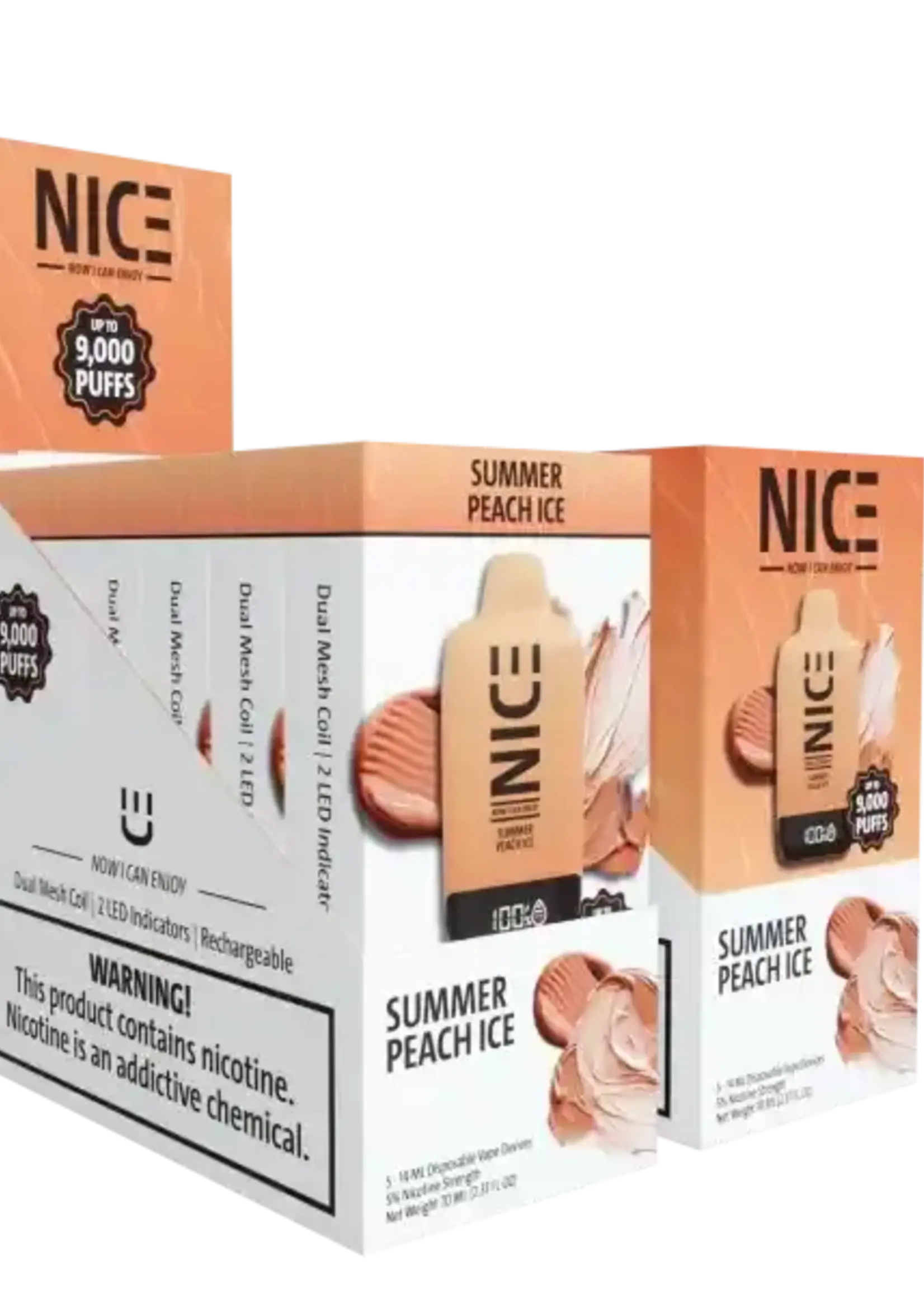 NICE NICE Disposable Vape 9000p Summer Peach Ice