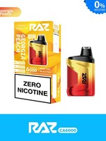 Raz Raz 6000 Puff Rechargeable Disposable Vape Georgia Peach Zero Nicotine