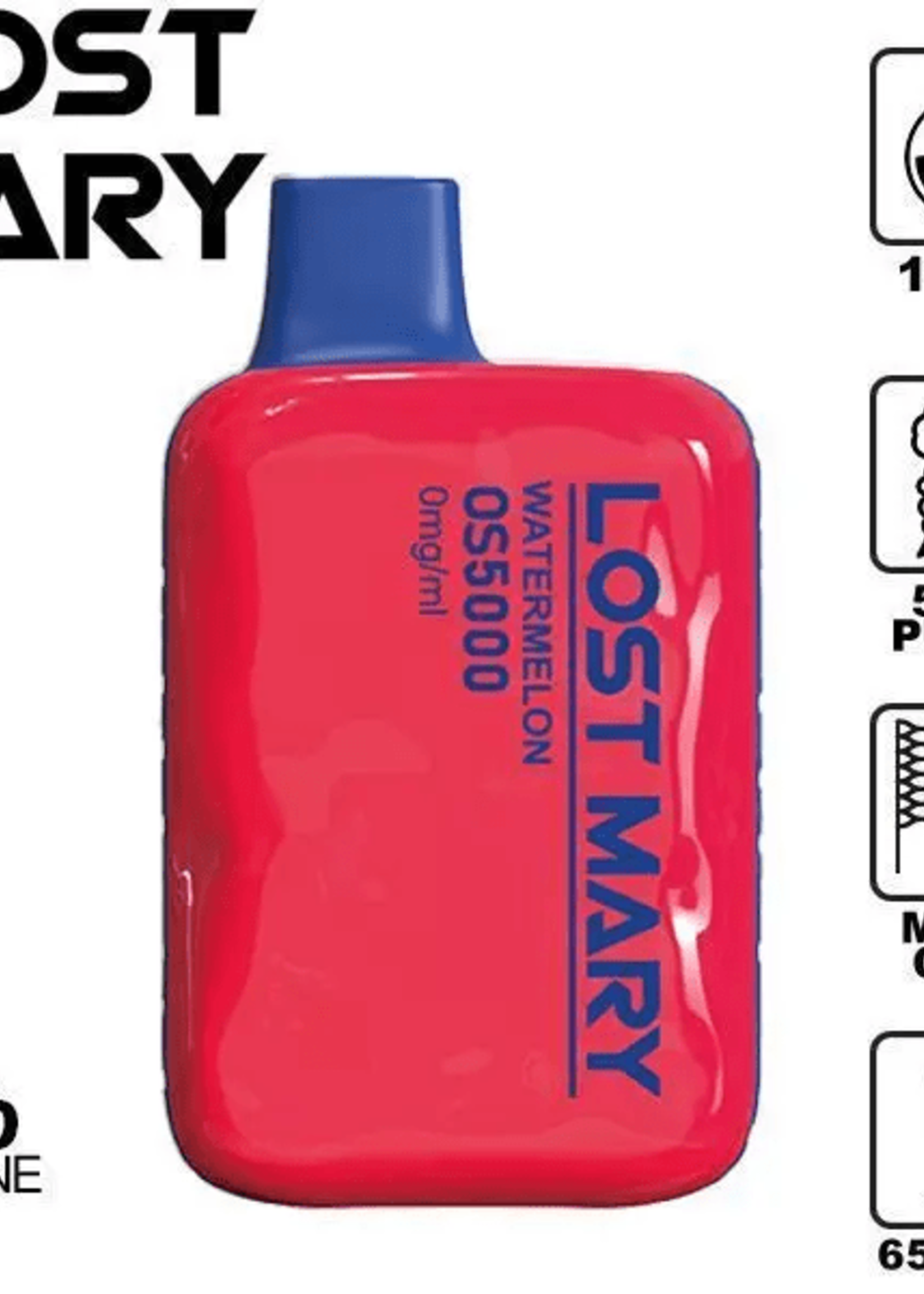 Lost Mary Lost Mary Watermelon Rechargeable Disposable 5000 puffs Zero Nicotine