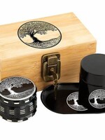 Kozo Kozo Small Wooden Stash Box Tree Of Life