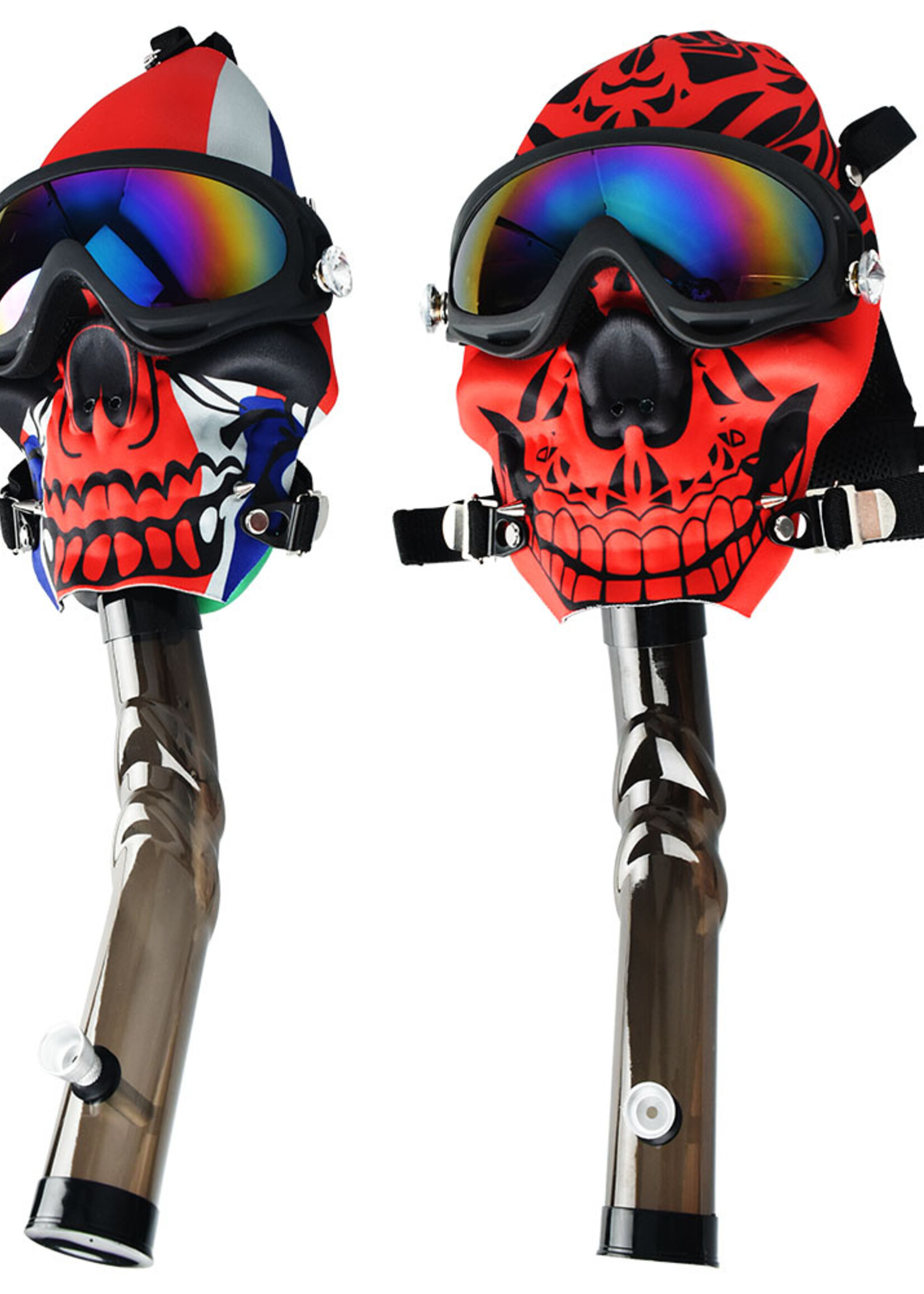 Ski Goggle Gas Mask & Acrylic Water Pipe Set 18"