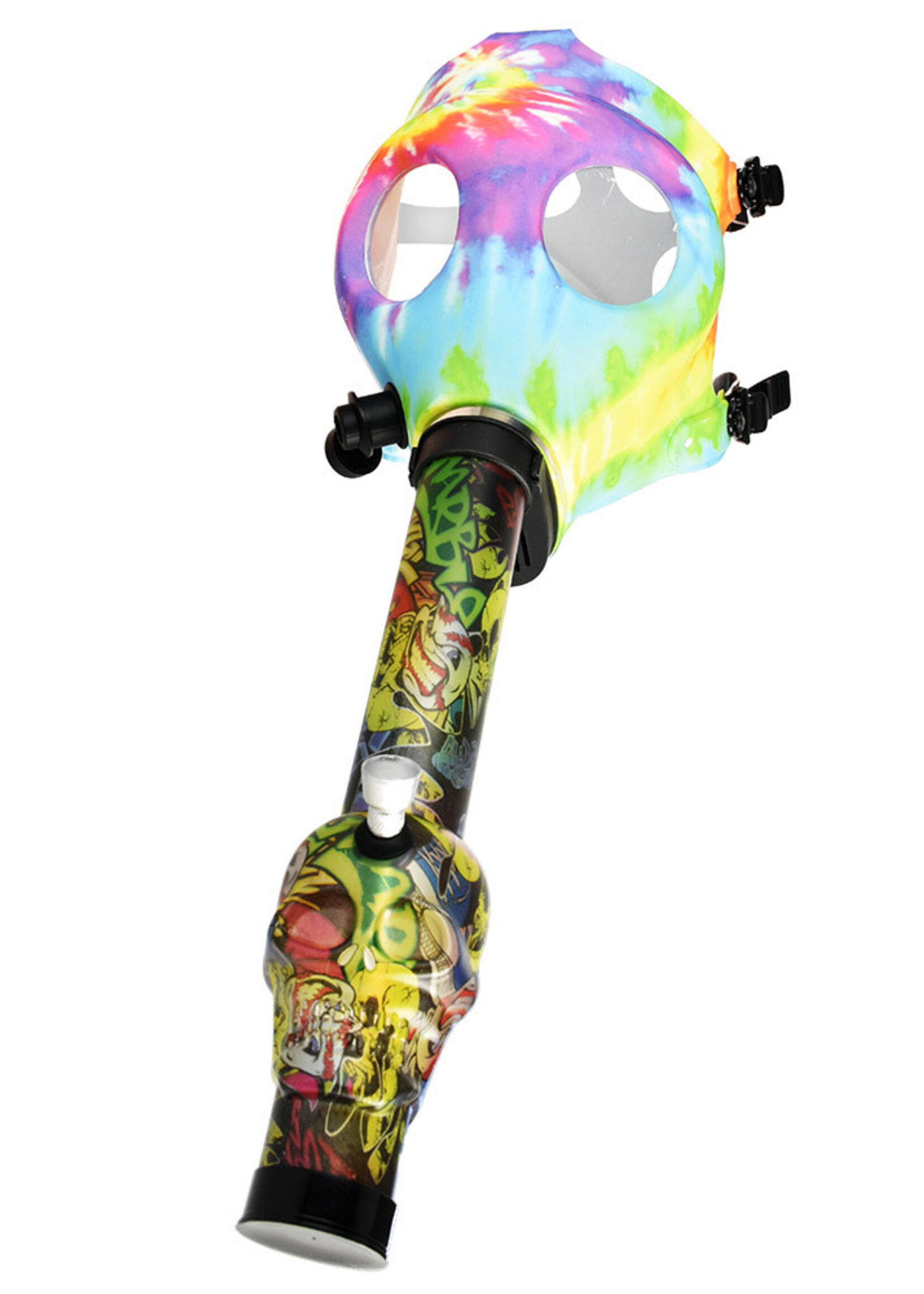 Gas Mask w/ Acrylic Water Pipe Tie Dye