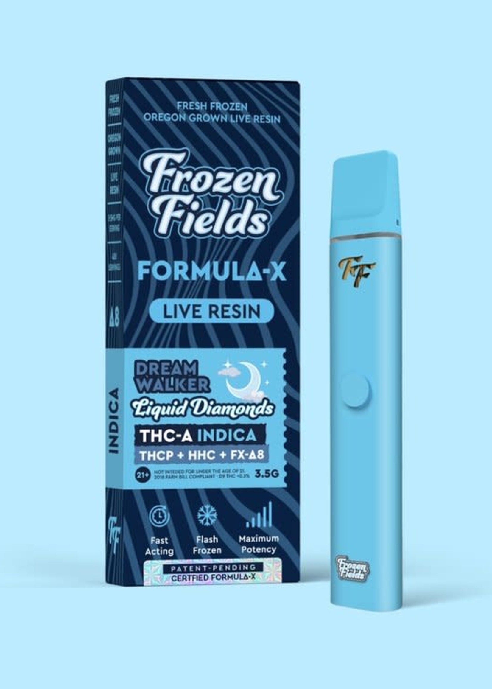 Frozen Fields Frozen Fields - THC-A Liquid Diamonds - Disposable Vape - Live Resin - 3.5 gram Dream Walker