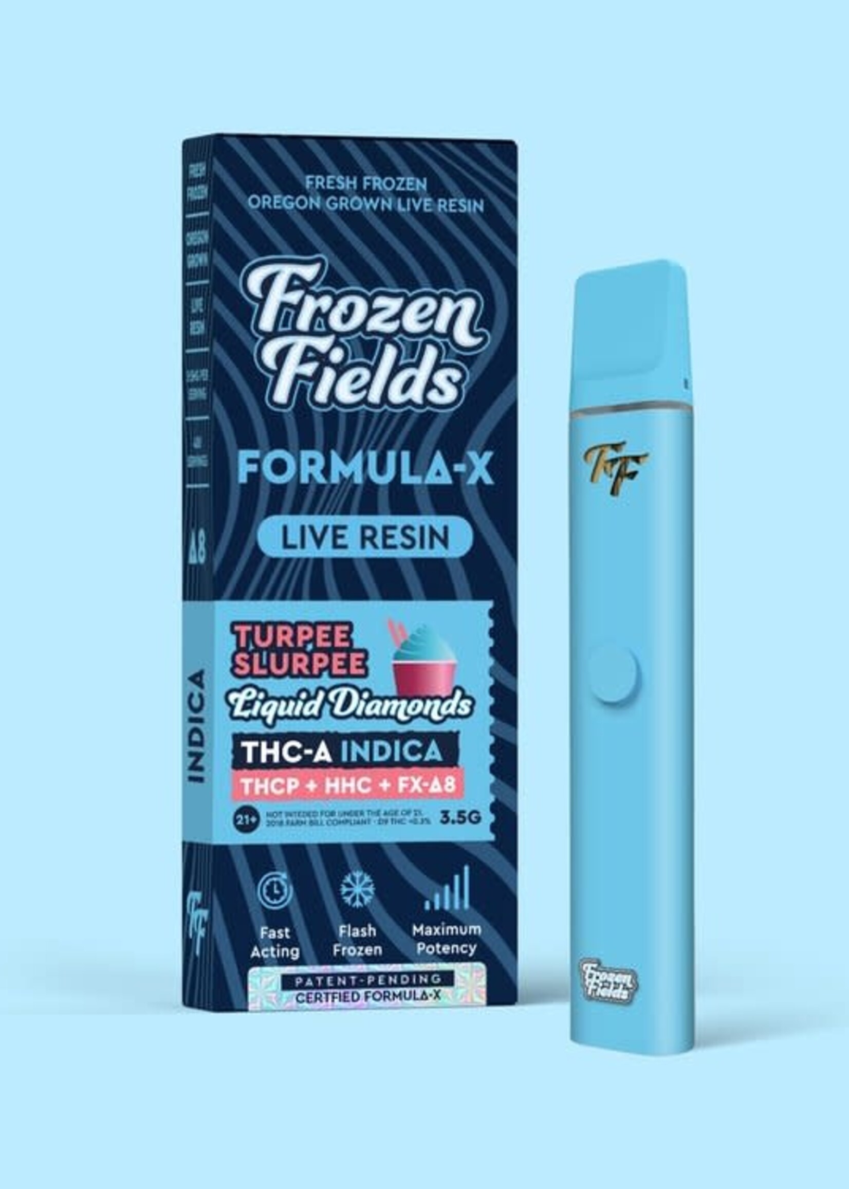 Frozen Fields Frozen Fields - THC-A Liquid Diamonds - Disposable Vape - Live Resin - 3.5 gram Turpee Slurpee