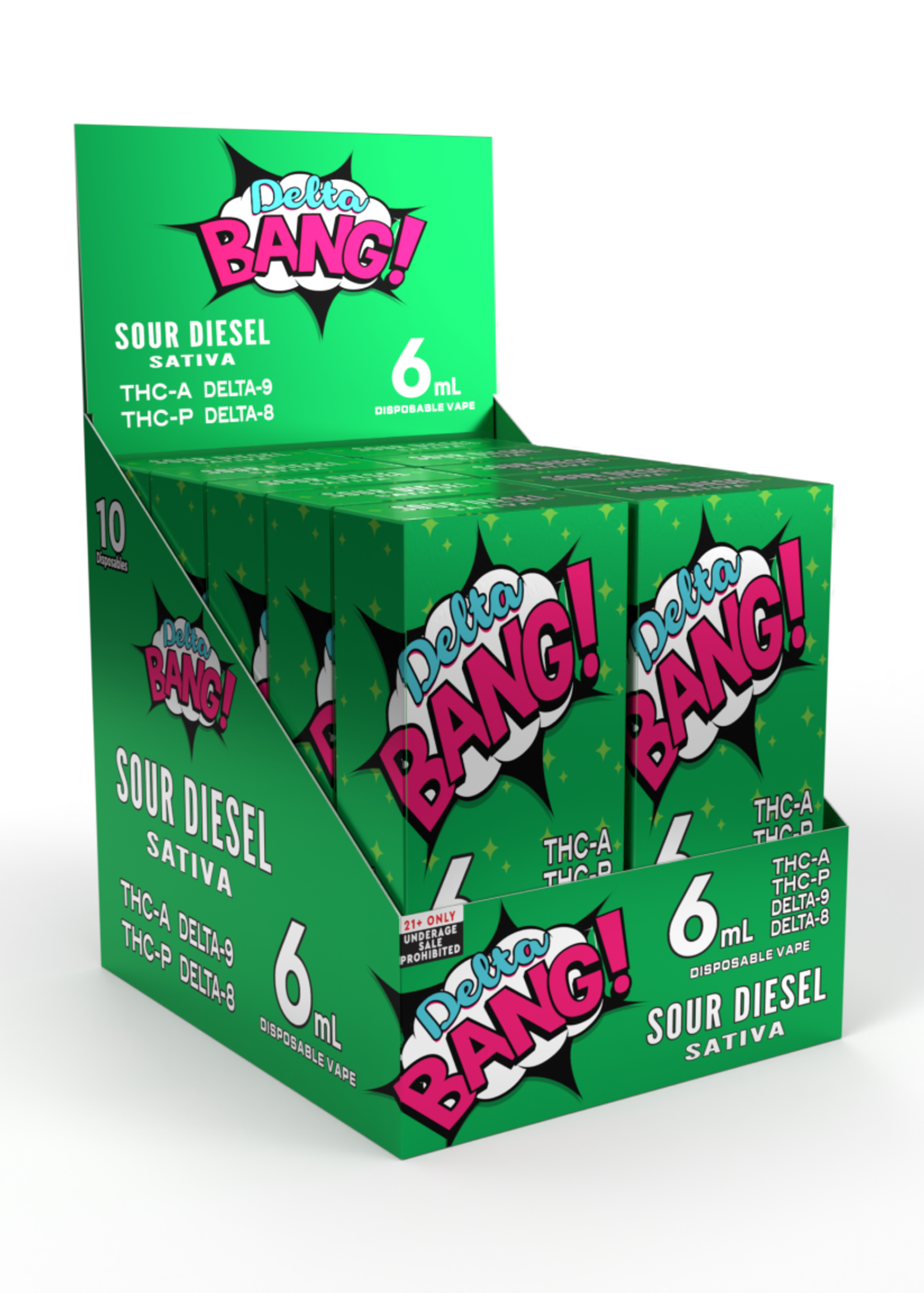 Delta Bang Delta Bang THCA Disposable Blend – 6ml – Sour Diesel (Sativa)