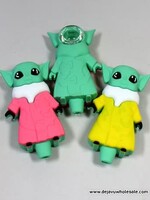 4'' Baby Yoda Silicone Hand Pipe With Replacement Glass Bowl