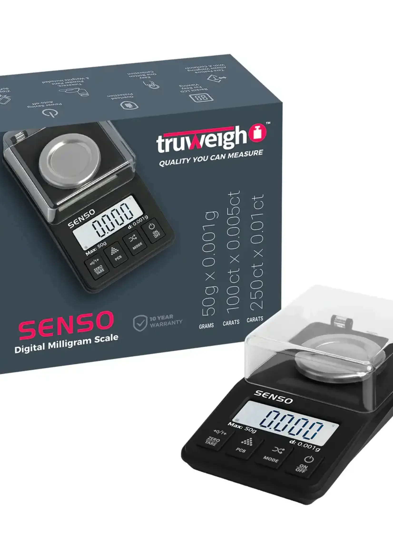 Truweigh Truweigh Senso Carat Milligram Digital Scale – 50g x 0.001g