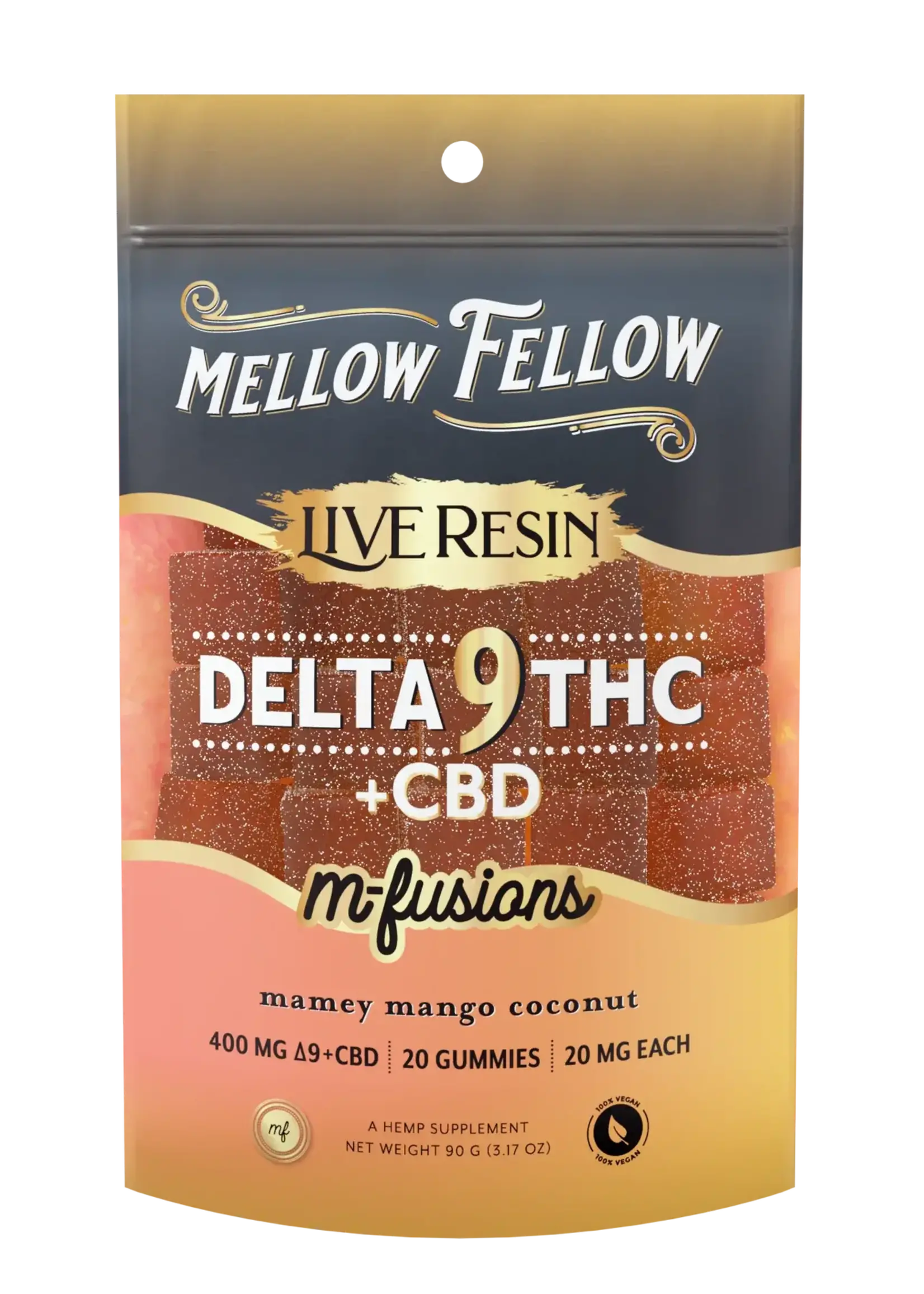 Mellow Fellow Mellow Fellow - Live Resin - M-Fusion Edibles - 400mg - Delta 9 - Mamey Mango Coconut
