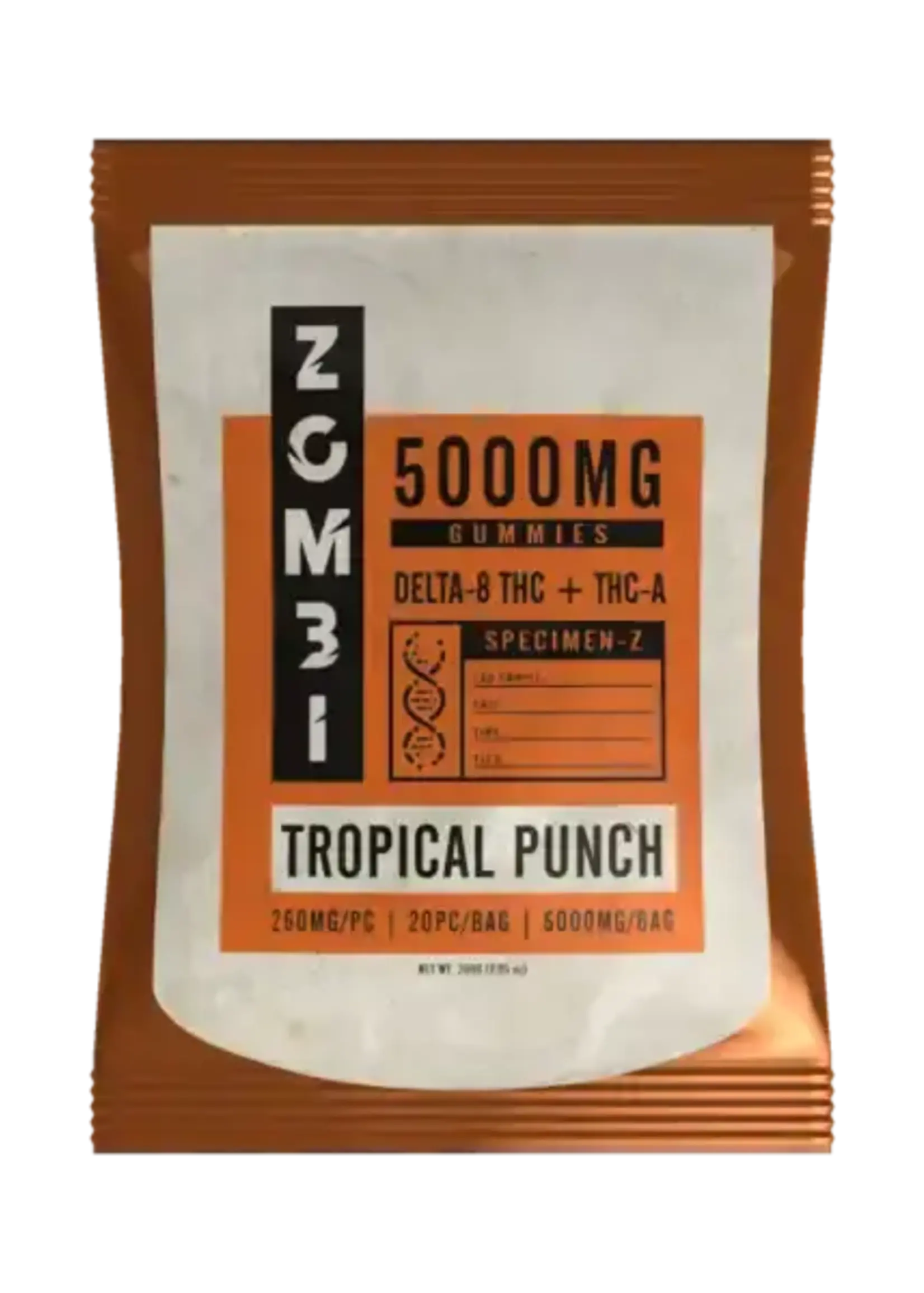 Zombi Zombi - Edibles - 5000mg - Delta 8+THCA - Tropical Punch